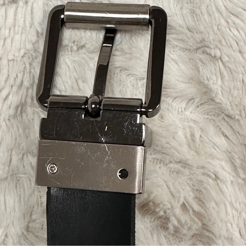 Levi's Brown Vegan Leather Belt with Silver Buckle, 1